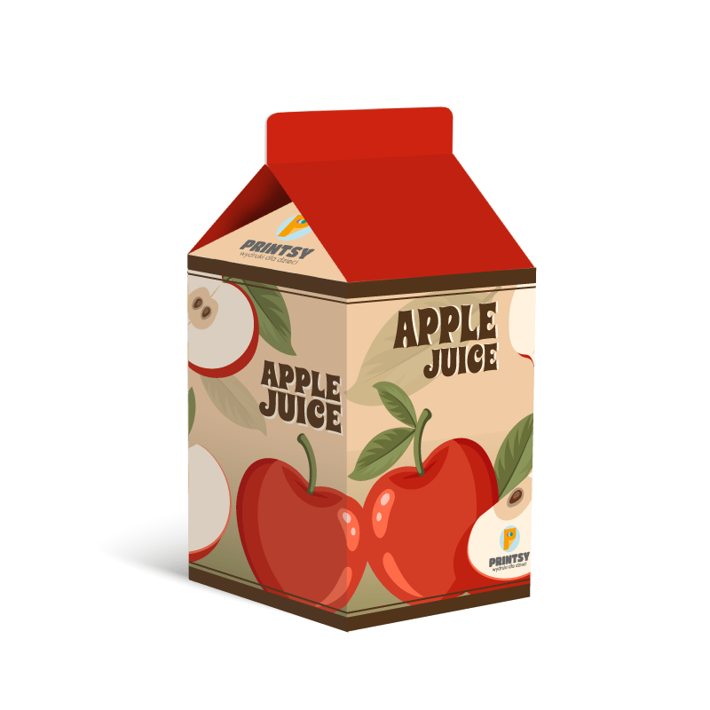 APPLE JUICE - pudełko do złożenia - sok jabłkowy po angielsku - PDF do pobrania